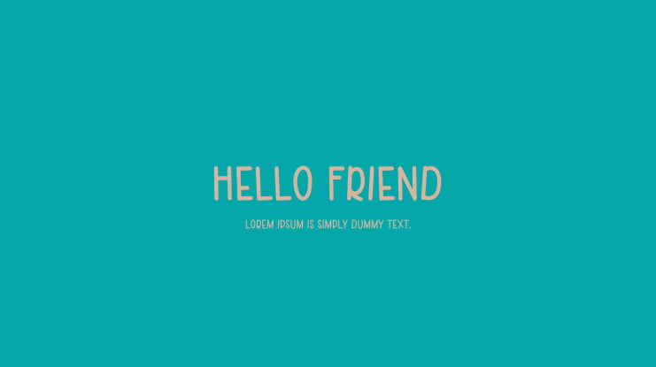 HELLO FRIEND Font