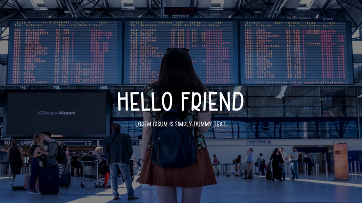 HELLO FRIEND Font