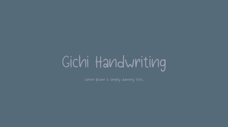 Gichi Handwriting Font