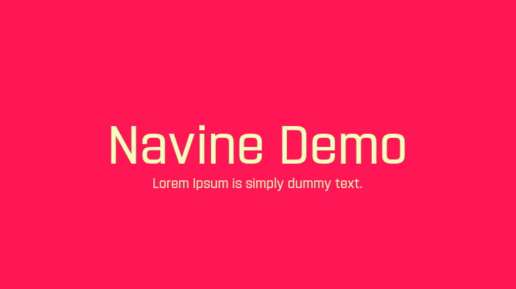 Navine Demo Font Family