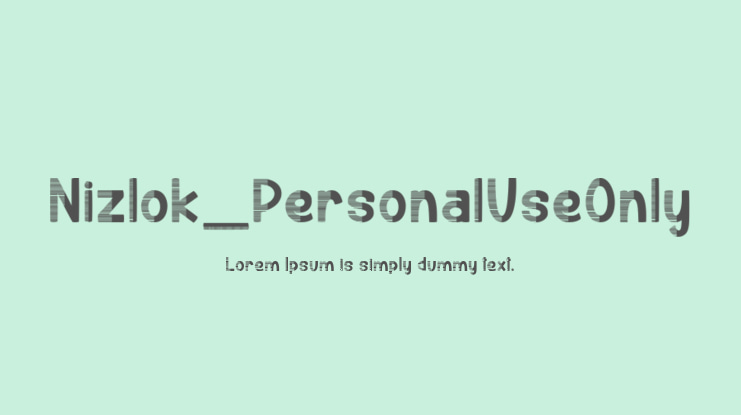 Nizlok_PersonalUseOnly Font