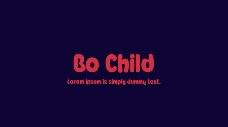 Bo Child Font