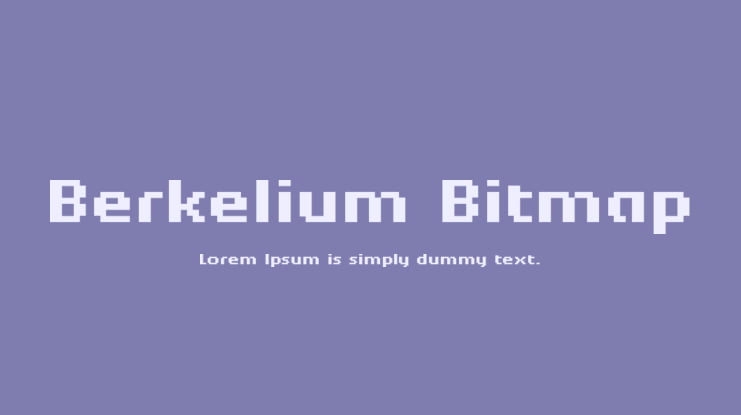 Berkelium Bitmap Font