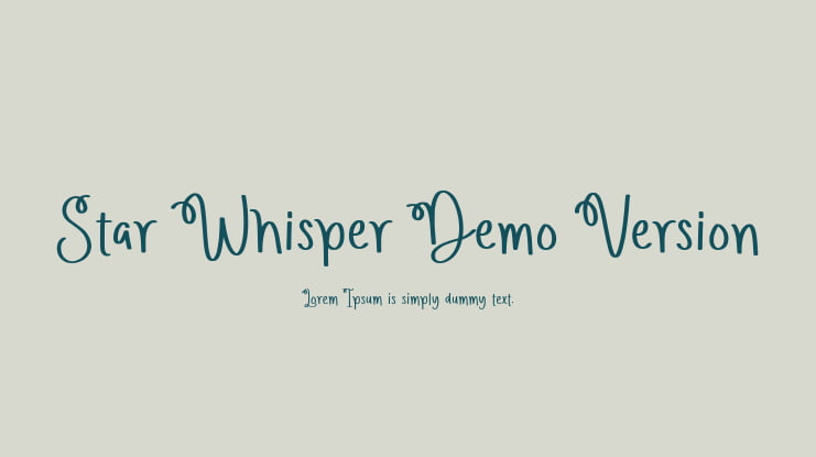 Star Whisper Demo Version Font