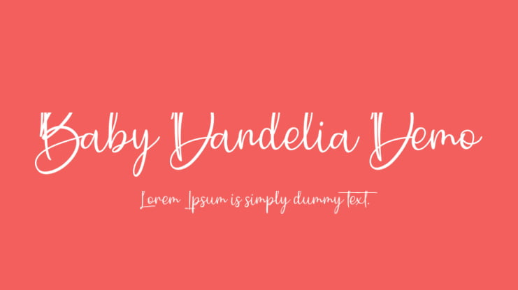 Baby Dandelia Demo Font