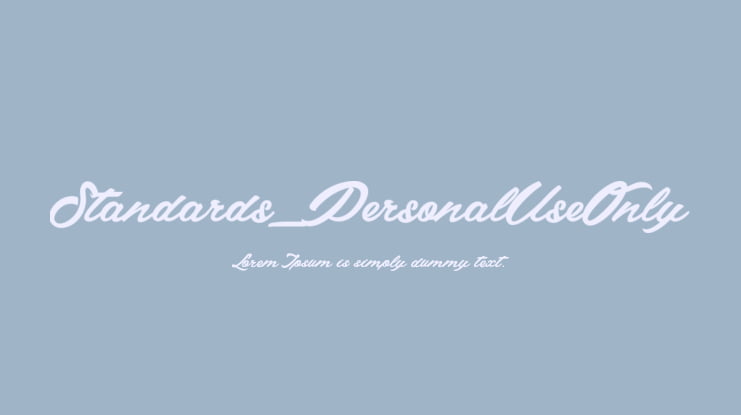 Standards_PersonalUseOnly Font