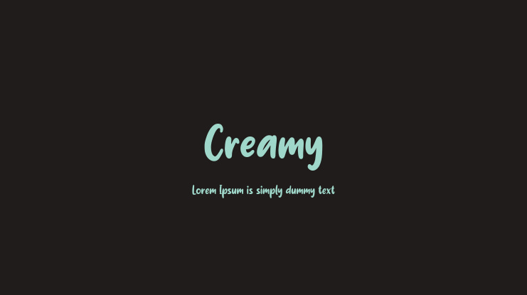 Creamy Font