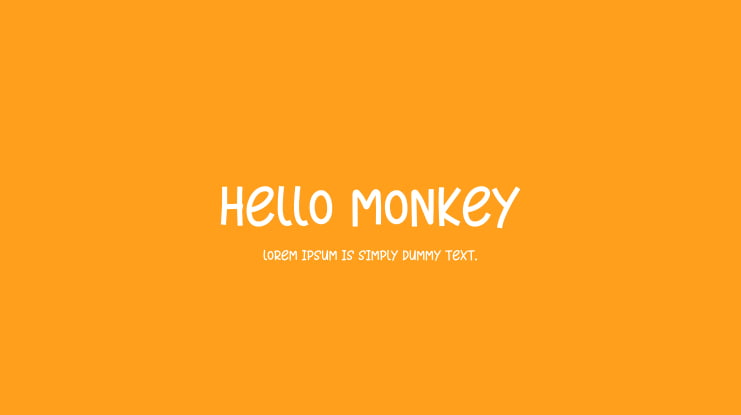 Hello Monkey Font