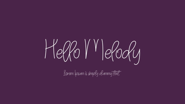 Hello Melody Font