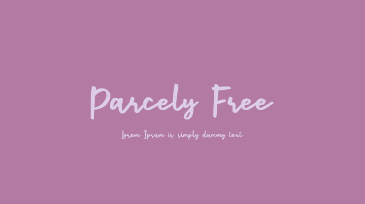 Parcely Free Font Family
