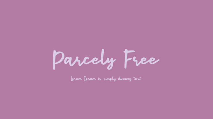 Parcely Free Font Family