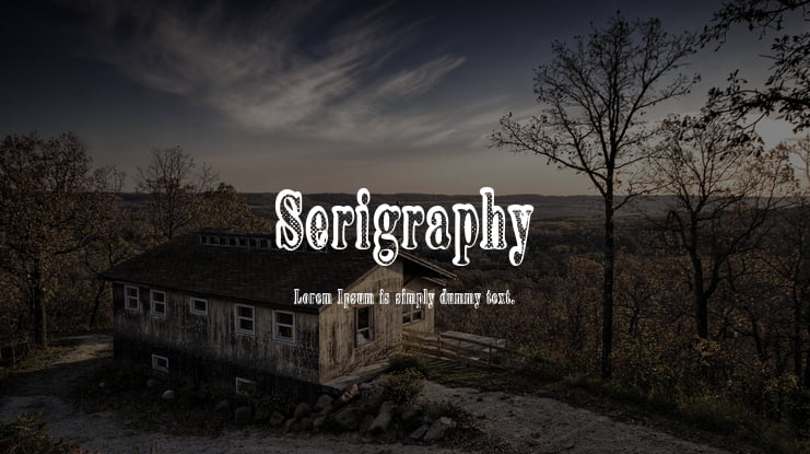 Serigraphy Font