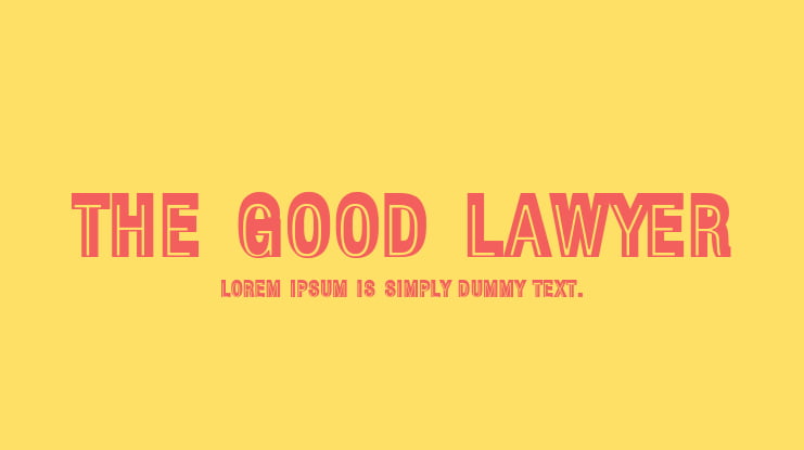 The Good Lawyer Font