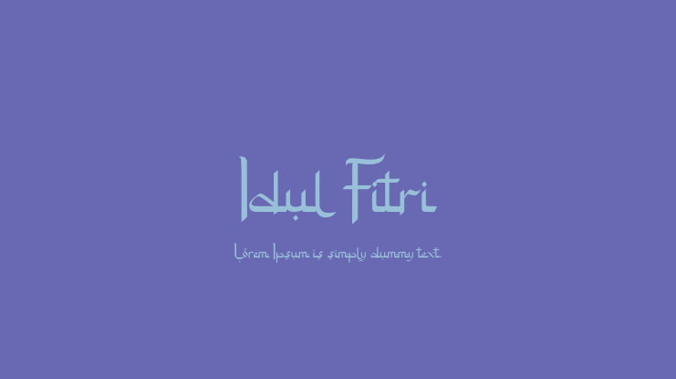 Idul Fitri Font