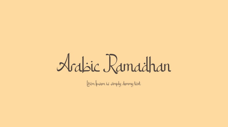 Arabic Ramadhan Font