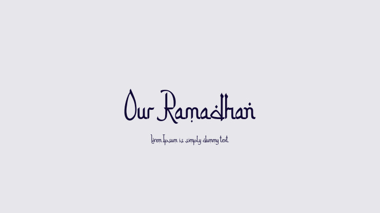 Our Ramadhan Font