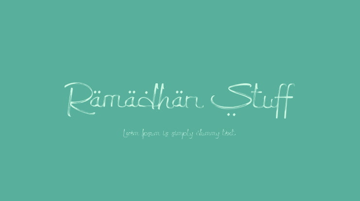 Ramadhan Stuff Font