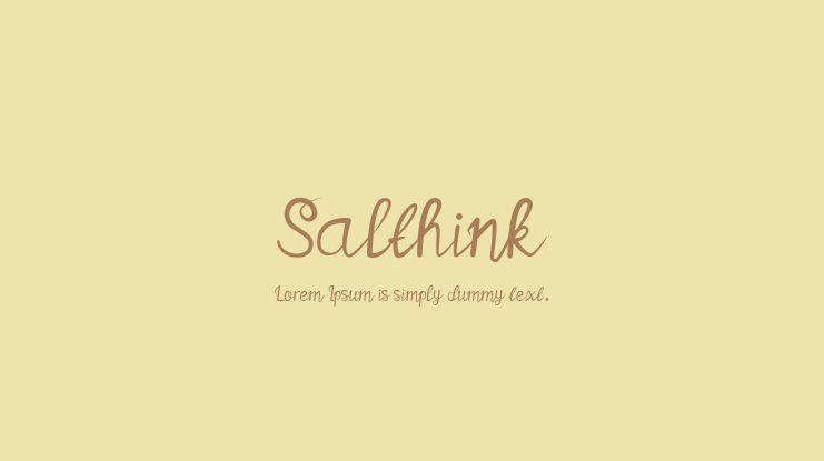 Salthink Font