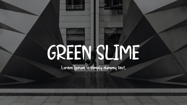 GREEN SLIME Font