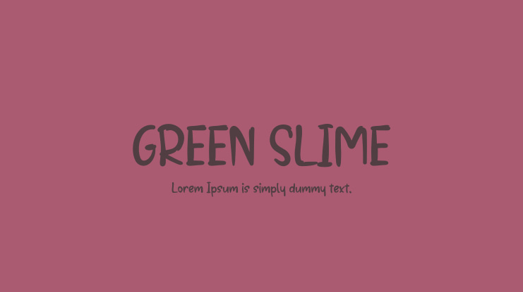 GREEN SLIME Font