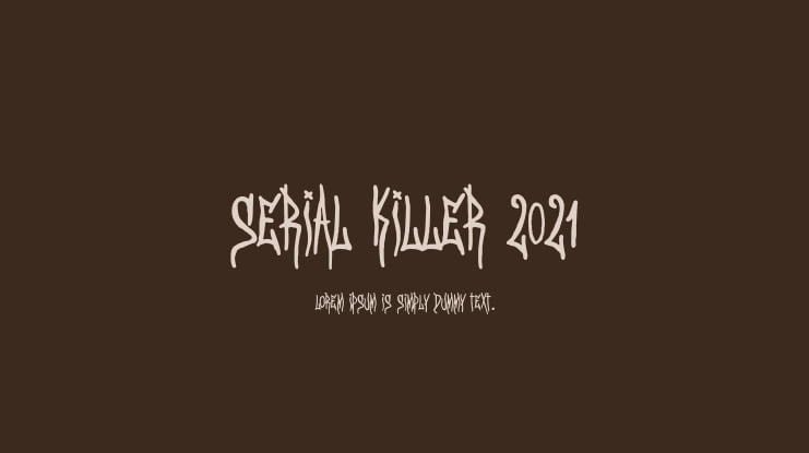 Serial Killer 2021 Font
