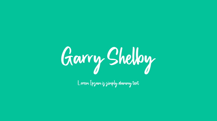 Garry Shelby Font Family