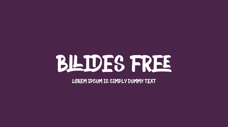 Bllides Free Font