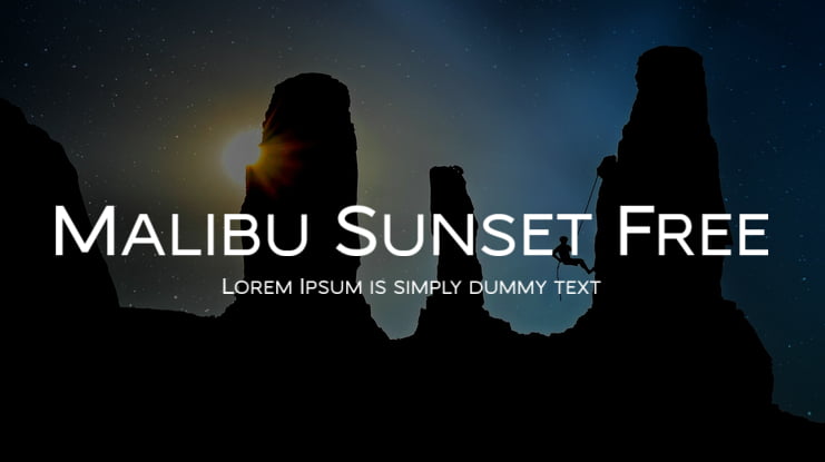 Malibu Sunset Free Font Family