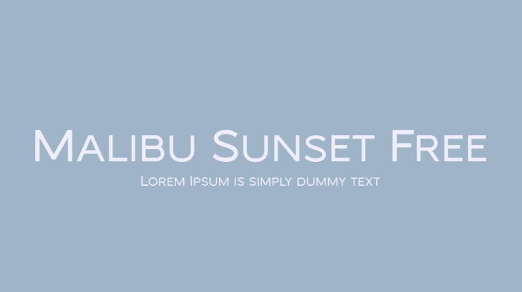 Malibu Sunset Free Font Family