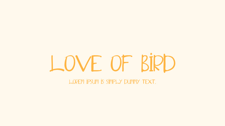 Love of Bird Font