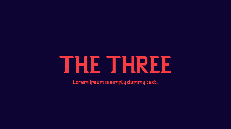 THE THREE Font