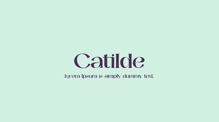 Catilde Font Family