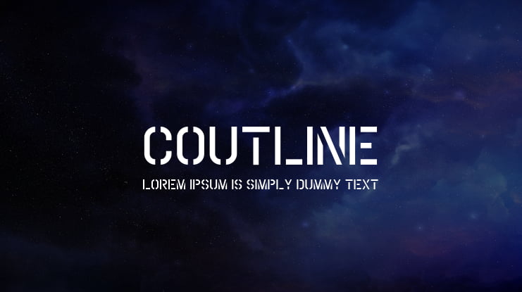 Coutline Font