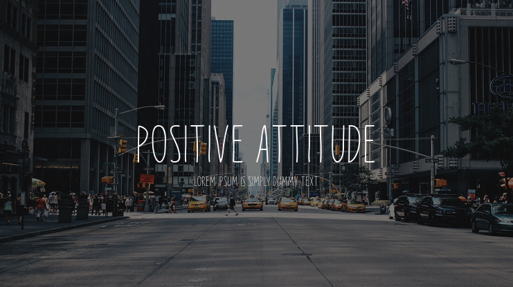 Positive Attitude Font