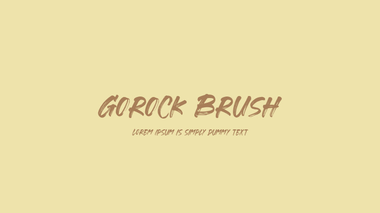 Gorock Brush Font Family