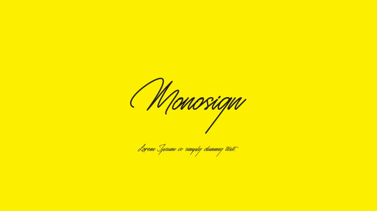 Monosign Font