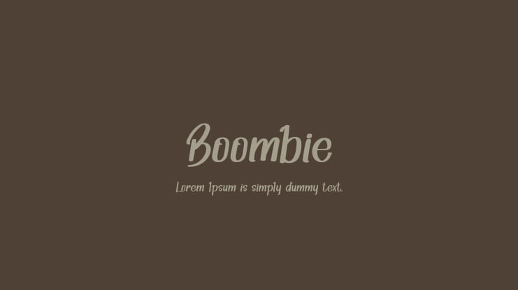 Boombie Font