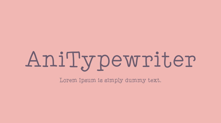 AniTypewriter Font