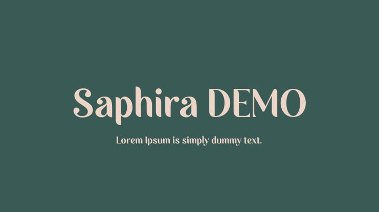 Saphira DEMO Font