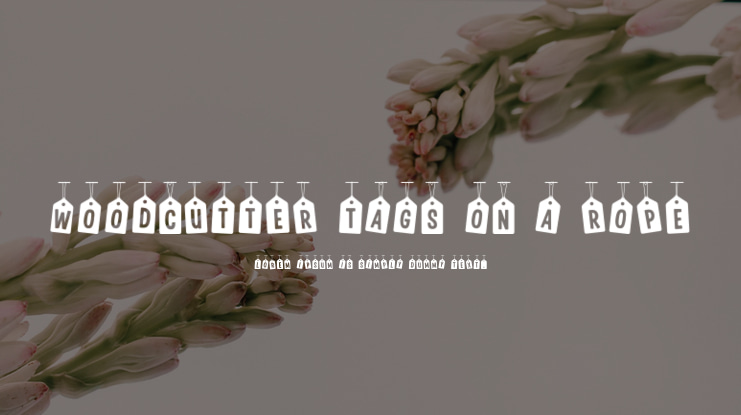 Woodcutter Tags on a Rope Font