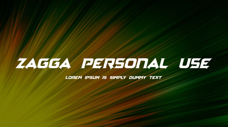Zagga Personal Use Font