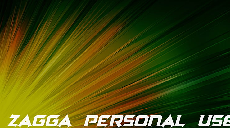 Zagga Personal Use Font