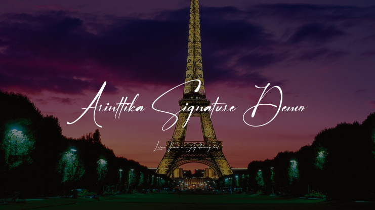 Arinttika Signature Demo Font