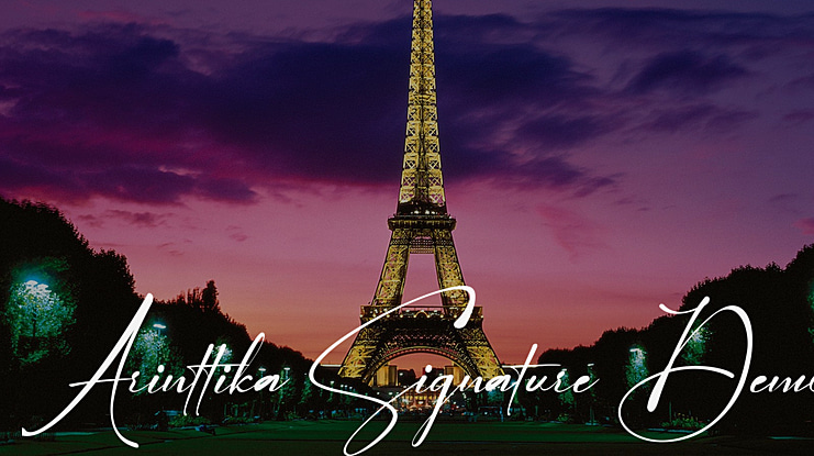 Arinttika Signature Demo Font