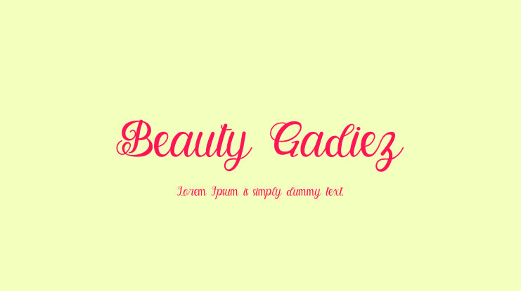 Beauty Gadiez Font