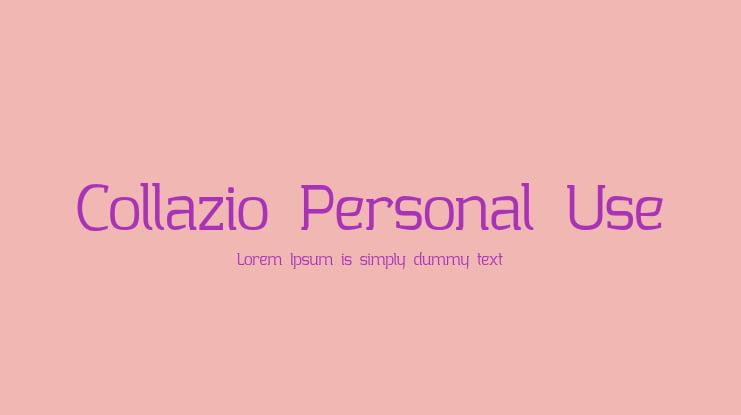 Collazio Personal Use Font