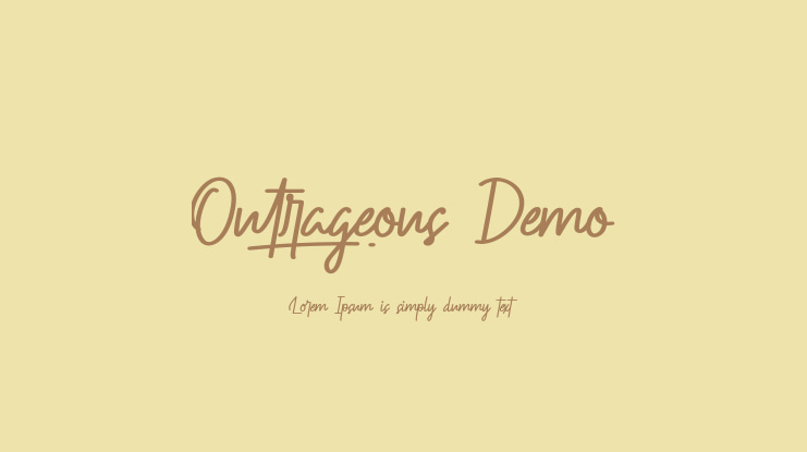 Outrageous Demo Font