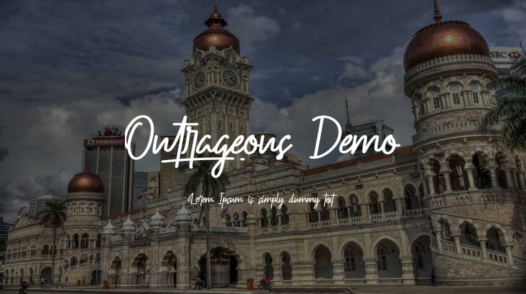 Outrageous Demo Font