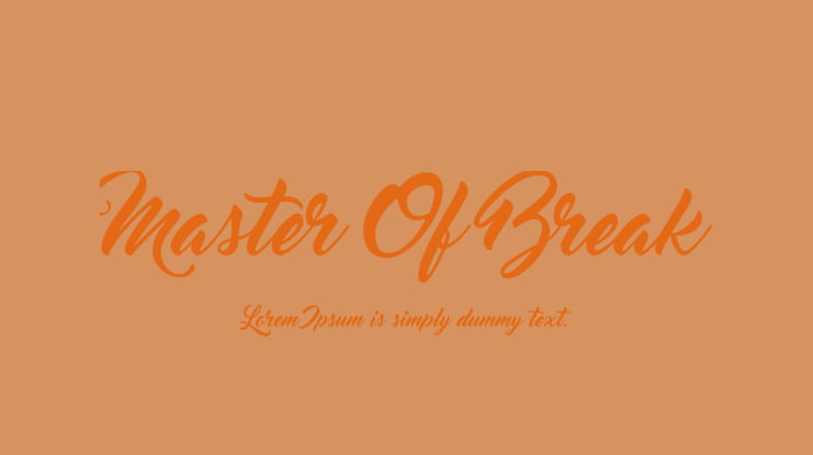 Master Of Break Font