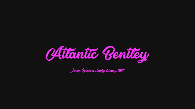 Atlantic Bentley Font